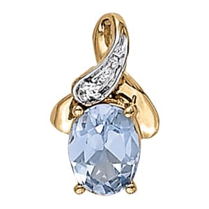 Pendants Color Oval — White Gold