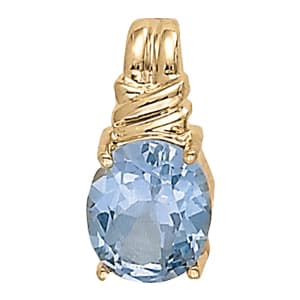 Pendants Color Oval — White Gold