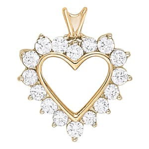 Pendants Heart — White Gold