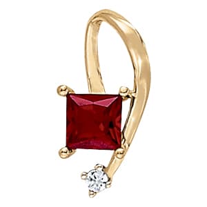 Pendants Color Cushion — White Gold