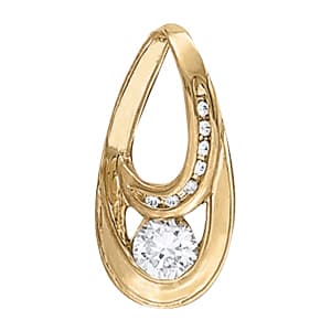 Pendants Solitaires — White Gold