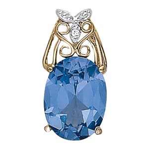 Pendants Color Oval — White Gold