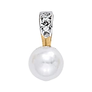 Pearl Color Pendant — White Gold