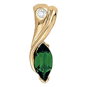 Pendants Color Marquise — White Gold