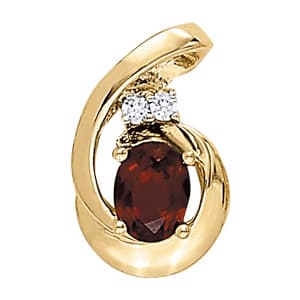 Pendants Color Oval — White Gold