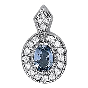Pendants Color Oval — White Gold