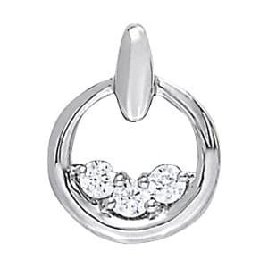 Pendants 3 Stone — White Gold