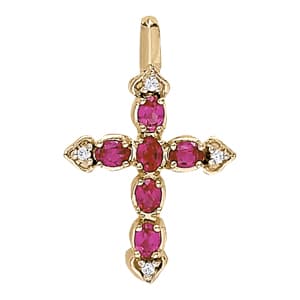 Religious Cross Pendant — White Gold
