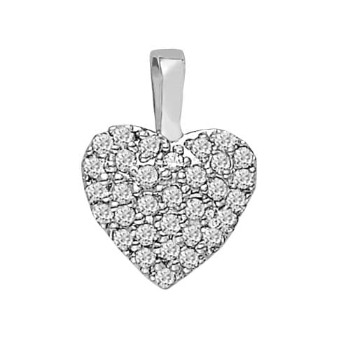 Pendants Heart — White Gold