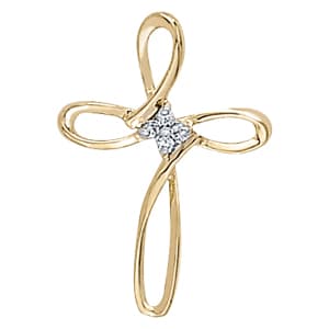 Pendants Religious Crosses — White Gold