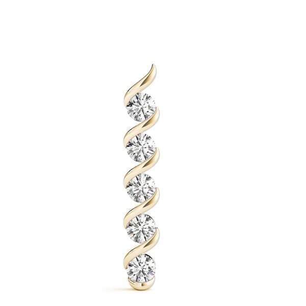 Journey Fashion Pendant (1/4 ct. tw.), On hand view in yellow gold