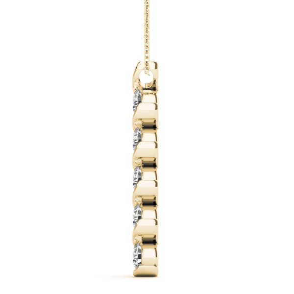 Journey Fashion Pendant (1/4 ct. tw.), Side view in yellow gold