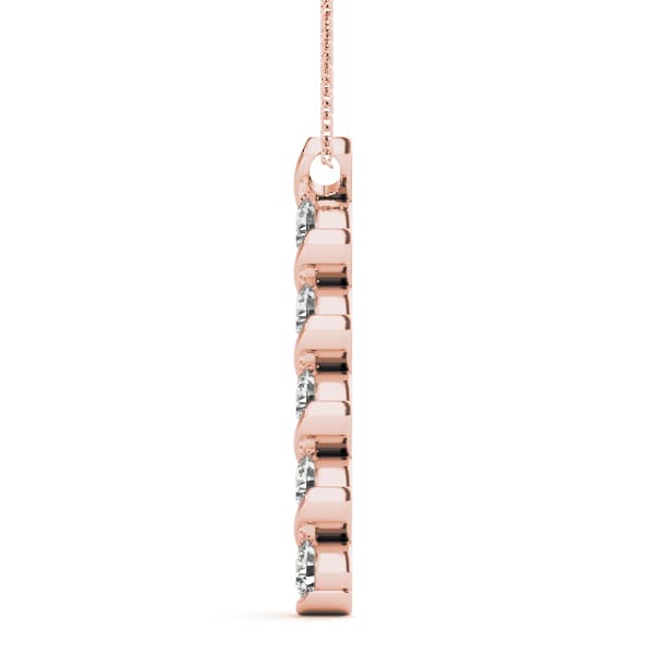 Journey Fashion Pendant (1/2 ct. tw.), Side view in rose gold