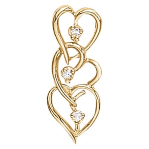 Pendants Heart — White Gold