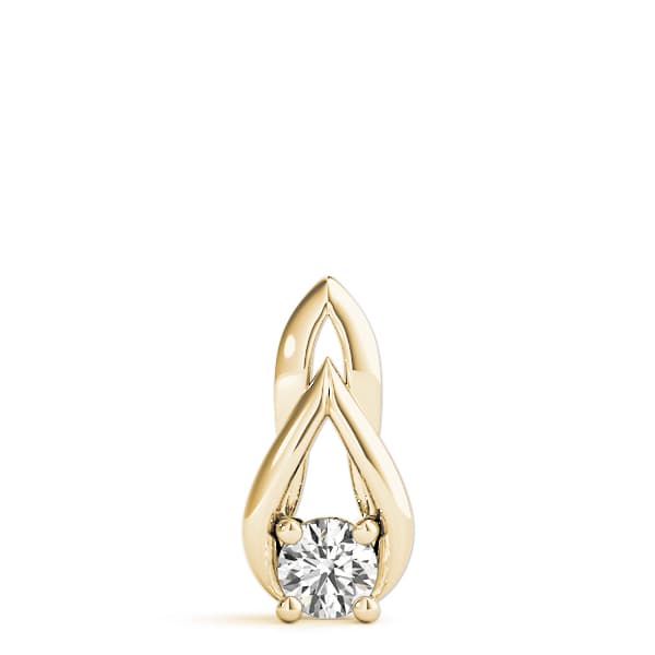Solitaire Pendant (1/3 ct. tw.), On hand view in yellow gold