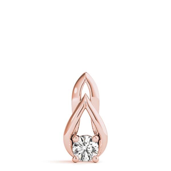 Solitaire Pendant (1/4 ct. tw.), On hand view in rose gold