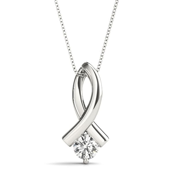 Solitaire Pendant — 3/8 CT — View 1