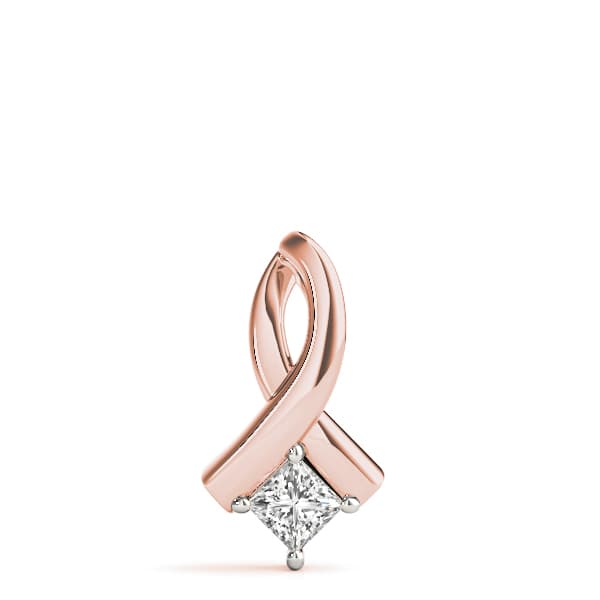 Solitaire Pendant (1/4 ct. tw.), On hand view in rose gold