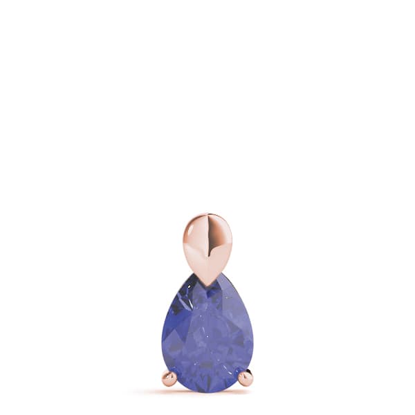 Pear Gemstone Pendant, On hand view in rose gold