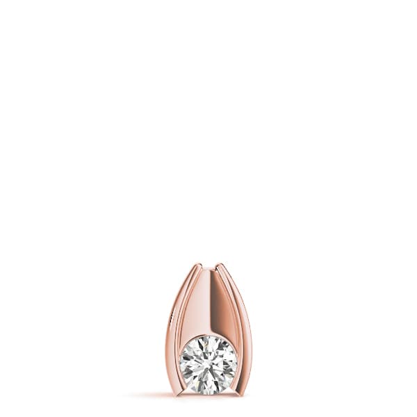 Solitaire Pendant (1/3 ct. tw.), On hand view in rose gold