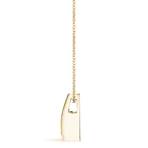 Solitaire Pendant (3/8 ct. tw.), Side view in yellow gold