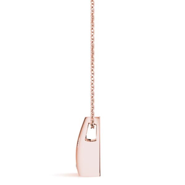 Solitaire Pendant (1/3 ct. tw.), Side view in rose gold