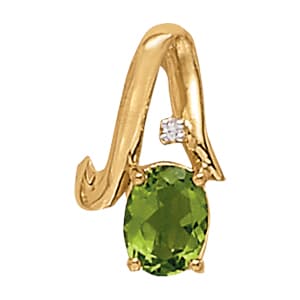 Pendants Color Oval — White Gold