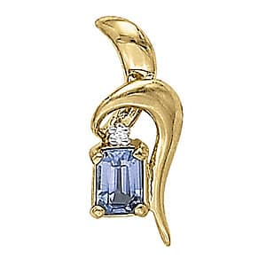 Pendants Color Oval — White Gold