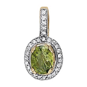 Pendants Color Oval — White Gold