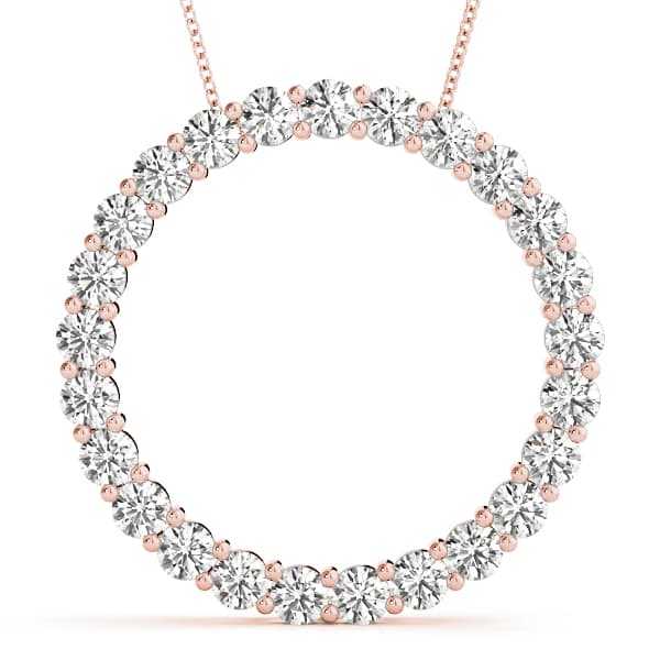 Circle Pendants (2.17 ct. tw.), Front view in rose gold