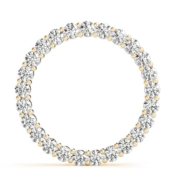 Circle Pendants (2 ct. tw.), On hand view in yellow gold