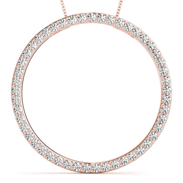 Circle Pendant (1.22 ct. tw.), Front view in rose gold