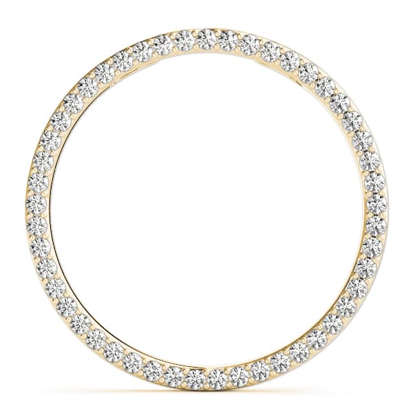 Circle Pendant (1.22 ct. tw.), On hand view in yellow gold