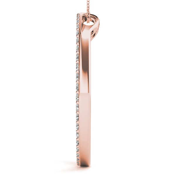 Circle Pendant (1.22 ct. tw.), Side view in rose gold