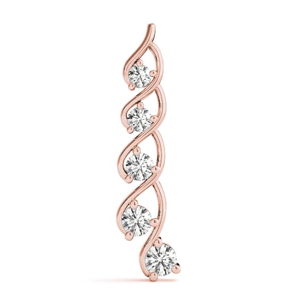 Journey Pendant (1/2 ct. tw.), On hand view in rose gold