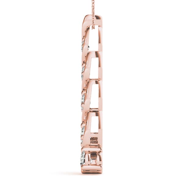 Journey Pendant (1/2 ct. tw.), Side view in rose gold