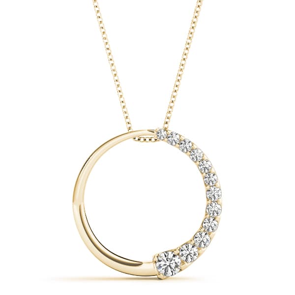 Journey Pendant (1.02 ct. tw.), Front view in yellow gold