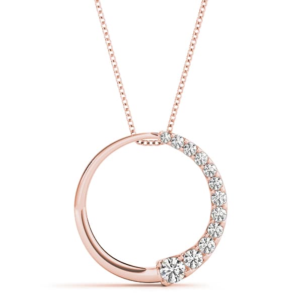 Journey Pendant (1/2 ct. tw.), Front view in rose gold
