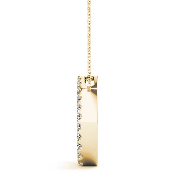 Journey Pendant (1.02 ct. tw.), Side view in yellow gold