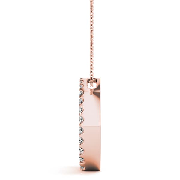 Journey Pendant (1/2 ct. tw.), Side view in rose gold
