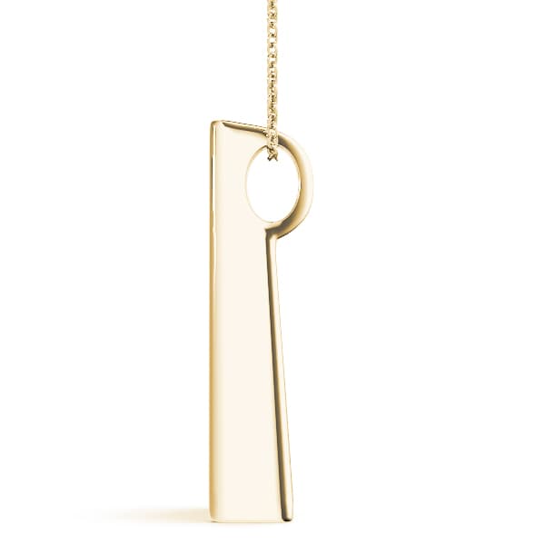 Dual Bar Journey Pendant (2 ct. tw.), Side view in yellow gold