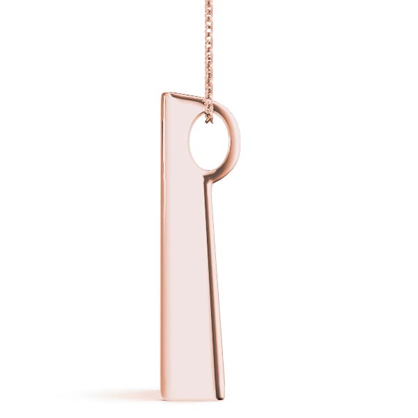 Dual Bar Journey Pendant (3/4 ct. tw.), Side view in rose gold