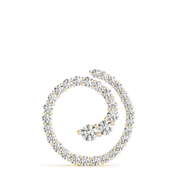 Journey Pendant (1/4 ct. tw.), On hand view in yellow gold