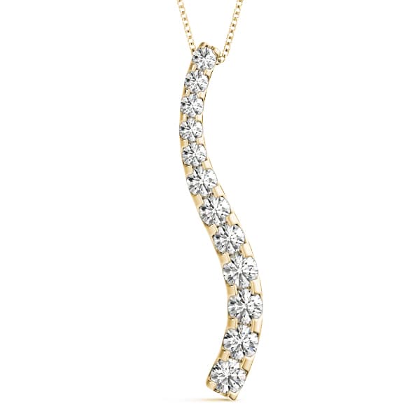 Journey Pendant (2 ct. tw.), Front view in yellow gold