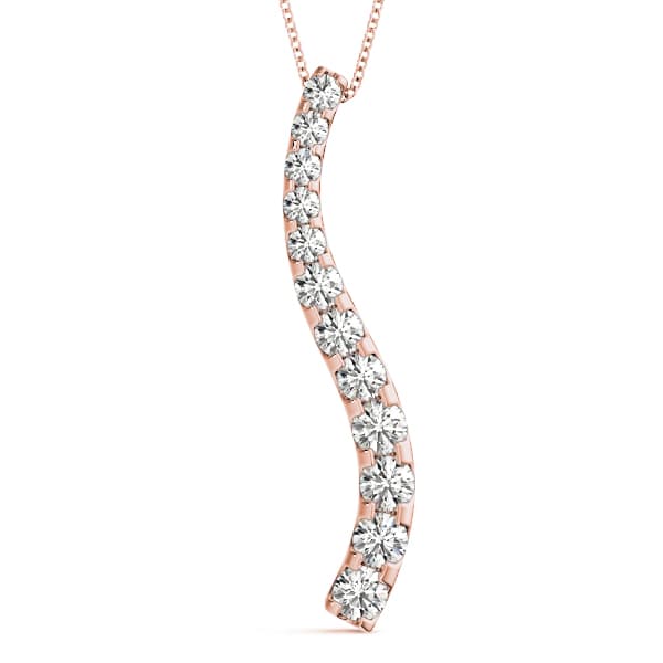 Journey Pendant (1/2 ct. tw.), Front view in rose gold