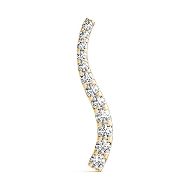 Journey Pendant (2 ct. tw.), On hand view in yellow gold