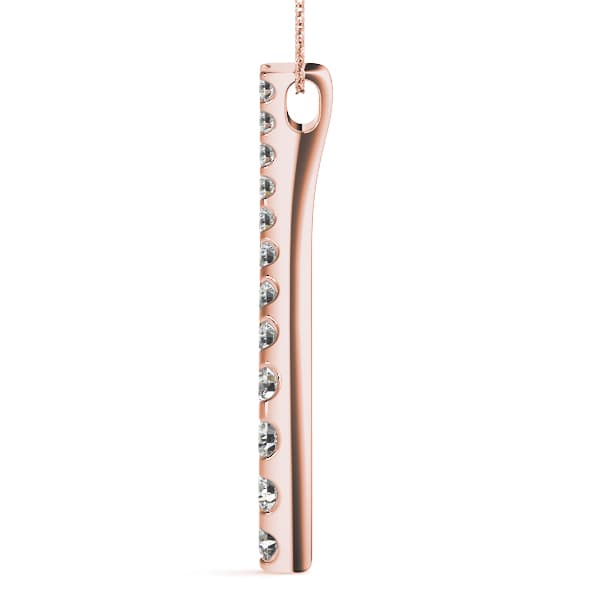 Journey Pendant (1/2 ct. tw.), Side view in rose gold
