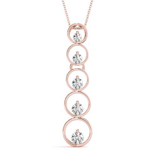 Journey Pendant (1/4 ct. tw.), Front view in rose gold