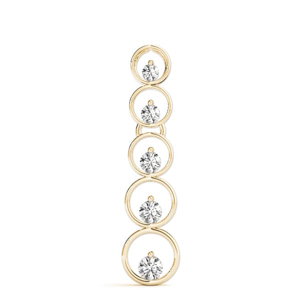Journey Pendant (2 1/2 ct. tw.), On hand view in yellow gold