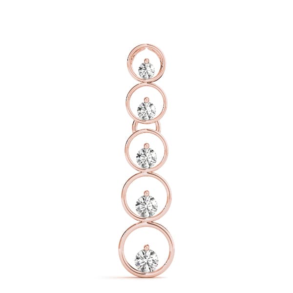 Journey Pendant (1/4 ct. tw.), On hand view in rose gold